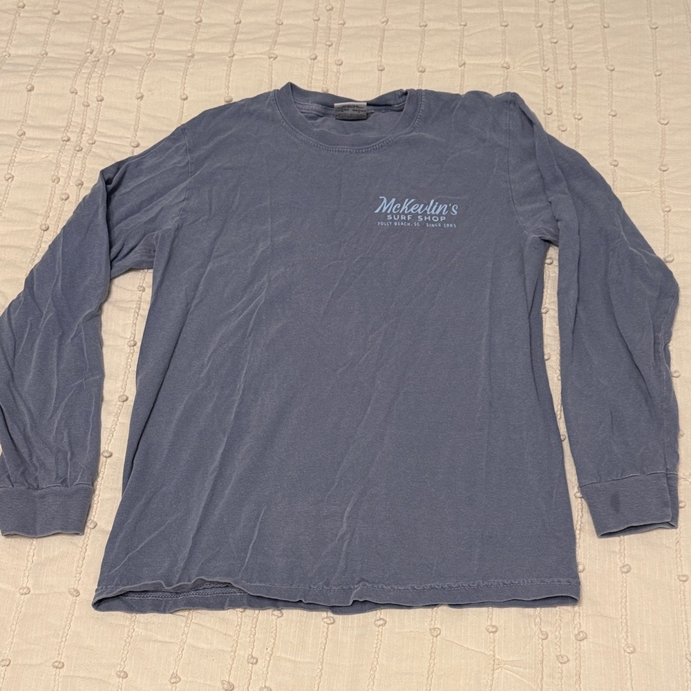 Comfort Colors Slate Blue Long Sleeve Tee
